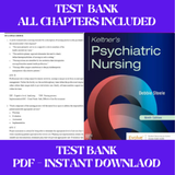 Keltners Psychiatric Nursing 9th Edition by Debbie Steele Test Bank, All Chapters Included