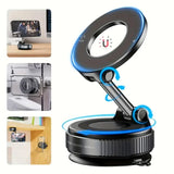 360° Rotating Car Phone Holder with Strong Vacuum Suction Cup – Universal Dashboard & Windshield Mount