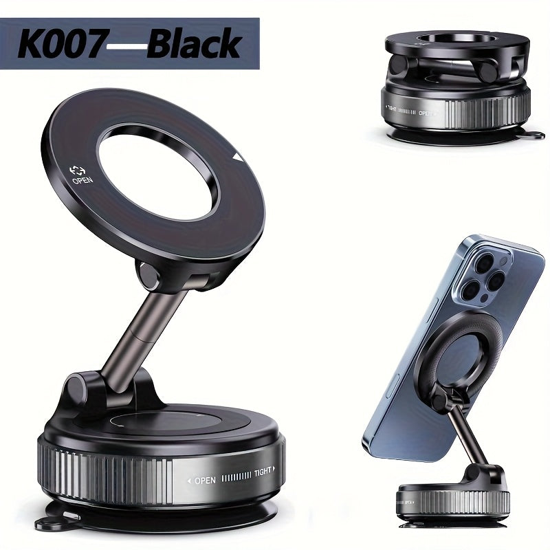360° Rotating Car Phone Holder with Strong Vacuum Suction Cup – Universal Dashboard & Windshield Mount
