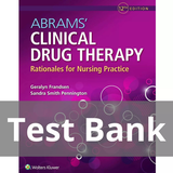 Abrams Clinical Drug Therapy Rationales for Nursing Practice 12th Edition by Frandsen Test Bank