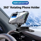 Car Phone Holder Mount – 360° Rotating Dashboard Clip, Universal Phone Stand for Cars & Trucks, Durable & Anti-Shake Design