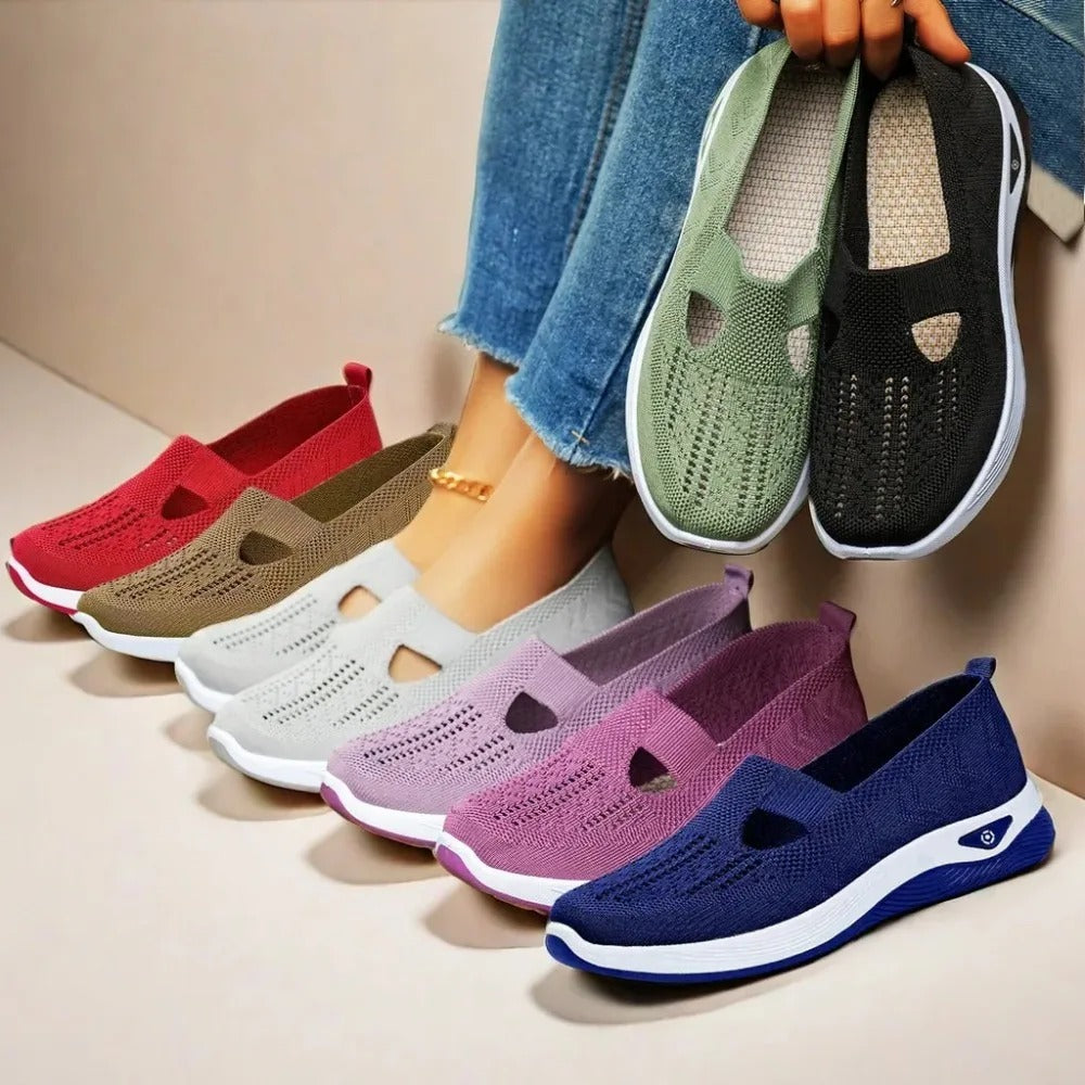 Comfortable Summer Shoes for Elderly Women – Breathable, Anti-Slip Soft Sole Walking Sandals for Middle-Aged & Senior Ladies