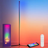 Smart RGB LED Floor Lamp 160 cm – App & Remote Controlled Corner Light with 16 Million DIY Colors
